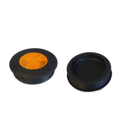 Zaślepka rury fi 100x6 z wgłębieniem pod odblask fi 62